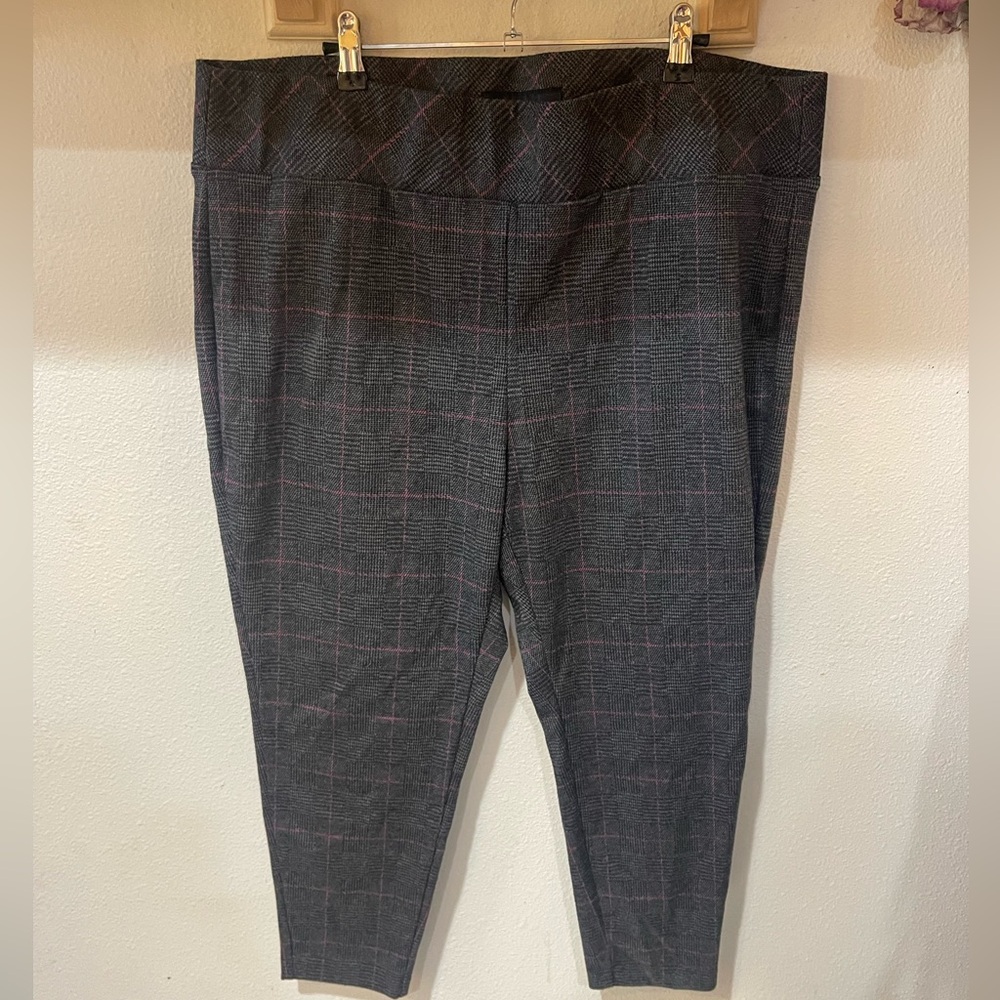 Torrid grey and purple plaid leggings, size 2S(short)